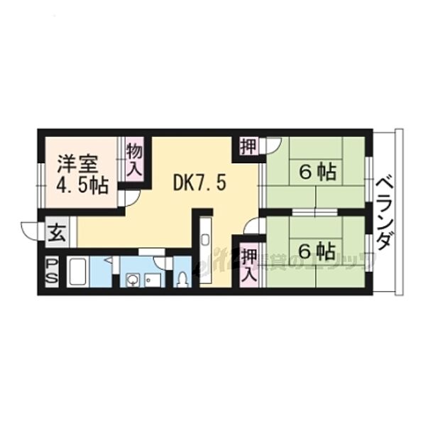 西田ハイツ 303｜滋賀県大津市馬場３丁目(賃貸マンション3DK・3階・59.20㎡)の写真 その2