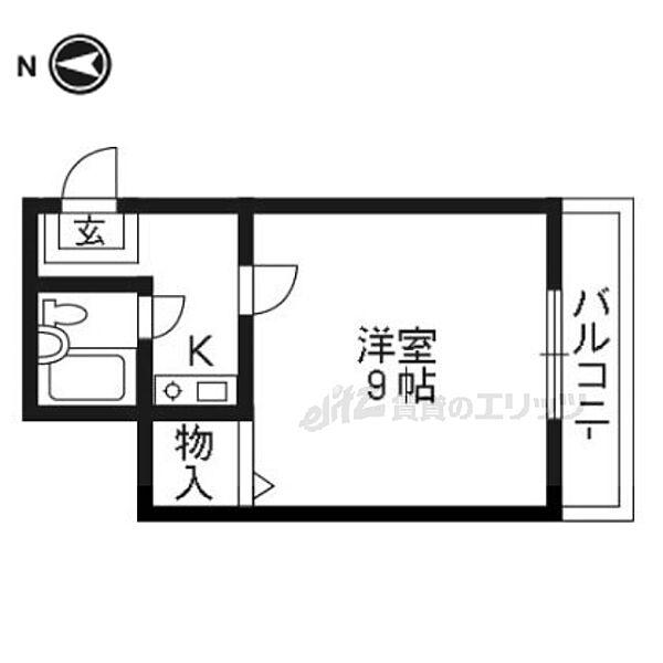 グレースコーポ大塚 308｜京都府京都市山科区大塚檀ノ浦(賃貸マンション1K・3階・29.92㎡)の写真 その2