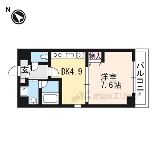 Ｇｒｅｅｎｗｉｃｈ　Ｈｏｕｓｅ 601｜滋賀県大津市大萱１丁目(賃貸マンション1DK・6階・30.45㎡)の写真 その2