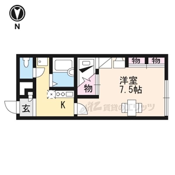 レオパレスフォーティウィンクス 216｜京都府京都市山科区厨子奥若林町(賃貸アパート1K・2階・23.18㎡)の写真 その2