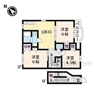 滋賀県大津市千町１丁目（賃貸アパート3LDK・2階・65.57㎡） その2