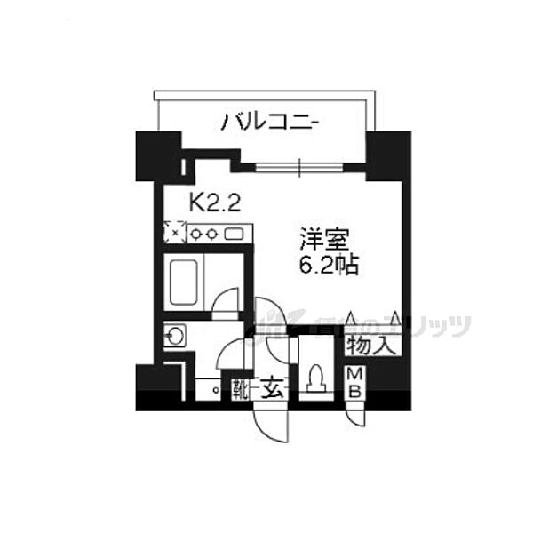 ＡＬＴＡ京都堀川ウインドア 202｜京都府京都市下京区小泉町(賃貸マンション1R・2階・23.43㎡)の写真 その2