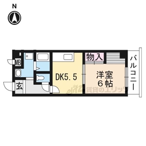 CREST音羽 211｜京都府京都市山科区音羽乙出町(賃貸マンション1DK・2階・38.64㎡)の写真 その2