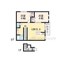 モンレーヴ平津 2A ｜ 滋賀県大津市平津２丁目（賃貸アパート2LDK・1階・58.79㎡） その2