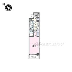 コーチ・フラット 1Kの間取図画像