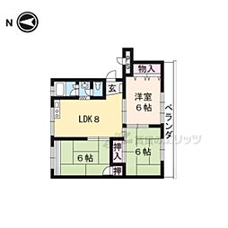浜野マンション 3LDKの間取図画像
