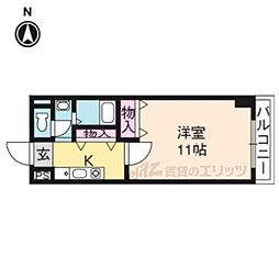 メゾン・ド・ブランシェ 1Kの間取図画像