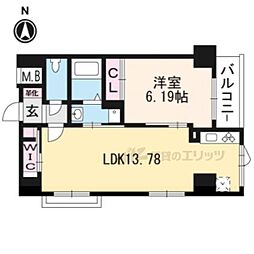 sawarabiparkhouse 1LDKの間取図画像