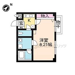 プラネシア星の子山科駅前 1Kの間取図画像