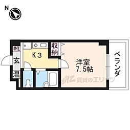 LAKESQUARE-1 1Kの間取図画像