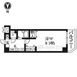プラネシア星の子京都駅前 1Kの間取図画像