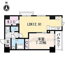 sawarabiparkhouse 1LDKの間取図画像