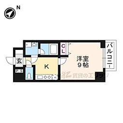 CITYSPIRE浜大津駅前 1Kの間取図画像