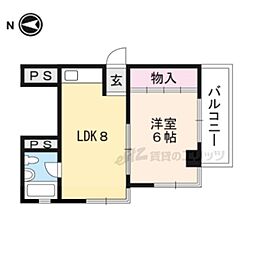 EPOCH岡崎 1LDKの間取図画像