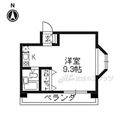 A.M.A.ニシムラ 1Kの間取図画像