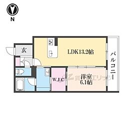 シャーメゾン膳所本町 1LDKの間取図画像