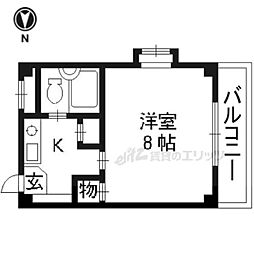 コンフォート岡崎 1Kの間取図画像