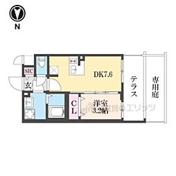 ファステート京都ステーションウォズ 1DKの間取図画像