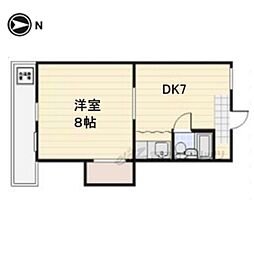 シェーンハイツ苗代 1DKの間取図画像