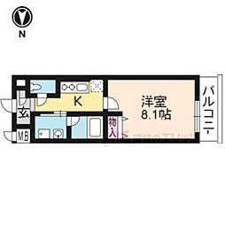 コンセールロワン 1Kの間取図画像