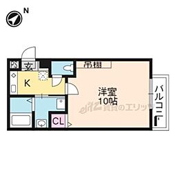 アークリード大津 1Kの間取図画像