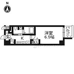 プレサンス京都鴨川彩華 1Kの間取図画像