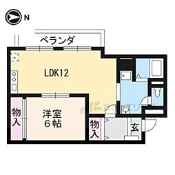 グランコスモ鴨川 1LDKの間取図画像