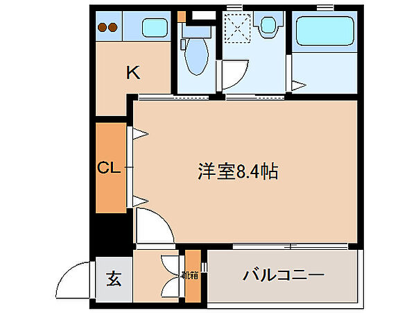 キューブ ｜奈良県奈良市今小路町(賃貸マンション1K・3階・28.23㎡)の写真 その2