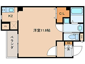 パインヒル 205 ｜ 奈良県奈良市西大寺北町1丁目（賃貸マンション1K・2階・30.10㎡） その2