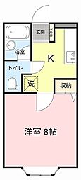 キャッスルハイツ 1Kの間取図画像