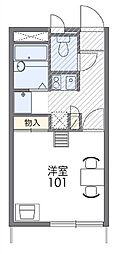 レオパレスサニーコート 1Kの間取図画像