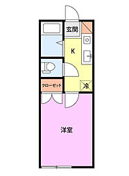 アクシス・7 1Kの間取図画像