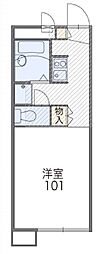 レオパレス本丸 1Kの間取図画像