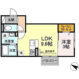 アトリア 1LDKの間取図画像