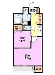 フラワーフェアリ 1LDKの間取図画像