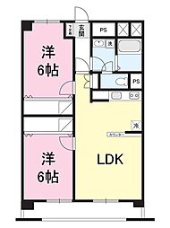 東明マンション 2LDKの間取図画像