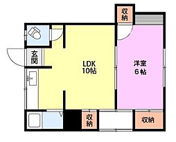 ハイムホープ 1LDKの間取図画像