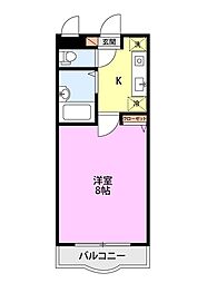 リリビィ関屋恵町A 1Kの間取図画像