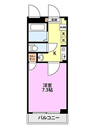 Lily-be出来島 1Kの間取図画像