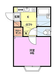 SAJA-Y2nd 1Kの間取図画像