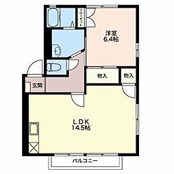 グランメール女池 1LDKの間取図画像
