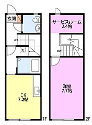 メゾネットキューブD 1SDKの間取図画像