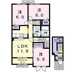カームリー1 3LDKの間取図画像