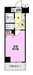 燕三条エクスプレスハイツ 1Kの間取図画像