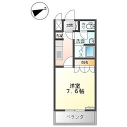 センス 1Kの間取図画像