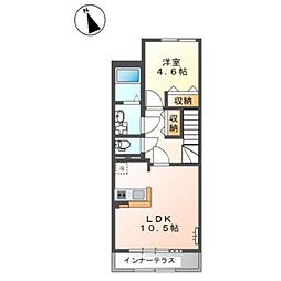 アーク・ヴィラ 1LDKの間取図画像