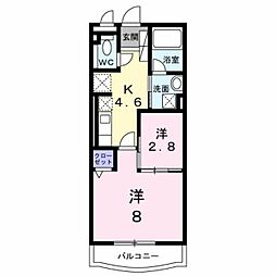 ウイステリア 2Kの間取図画像