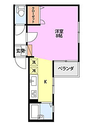 ローズマリー ワンルームの間取図画像