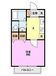 プライムステージ 1Kの間取図画像