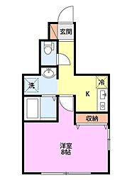 sereno 1Kの間取図画像